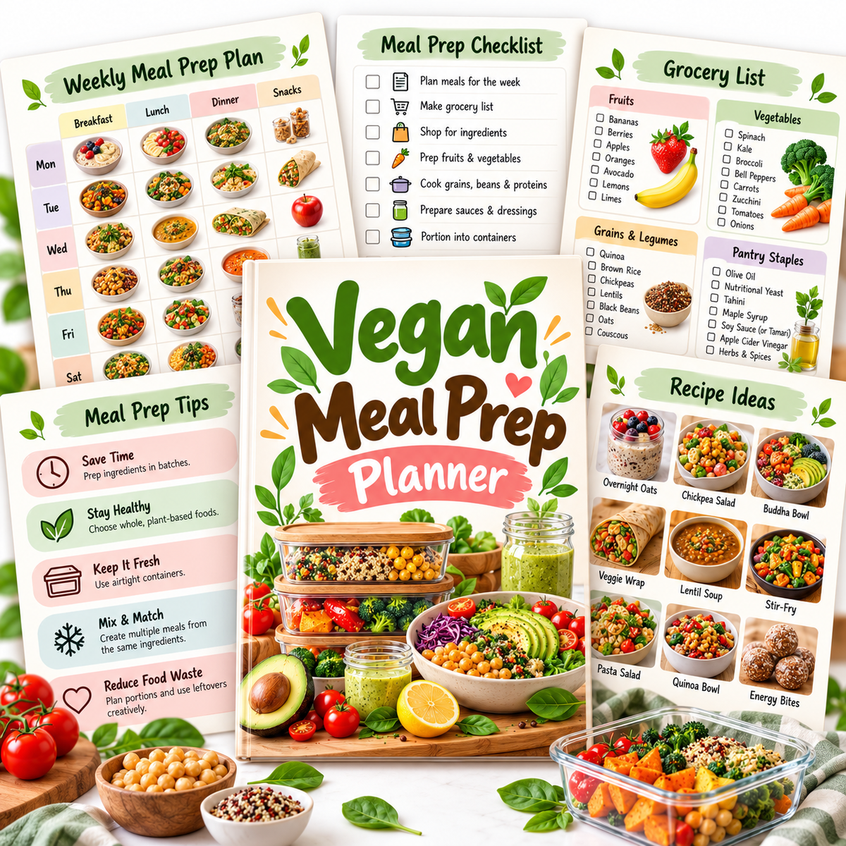 Vegan Meal Prep Planner