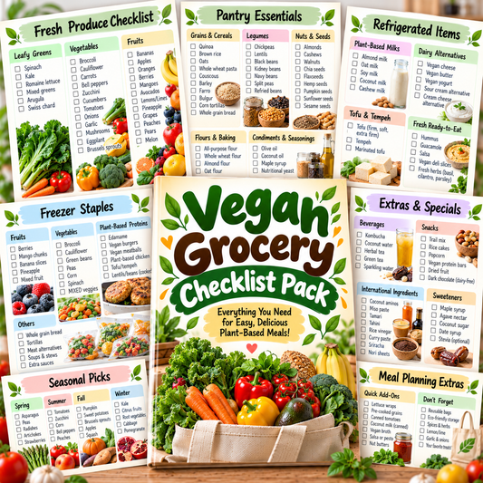 Vegan Grocery Checklist Pack