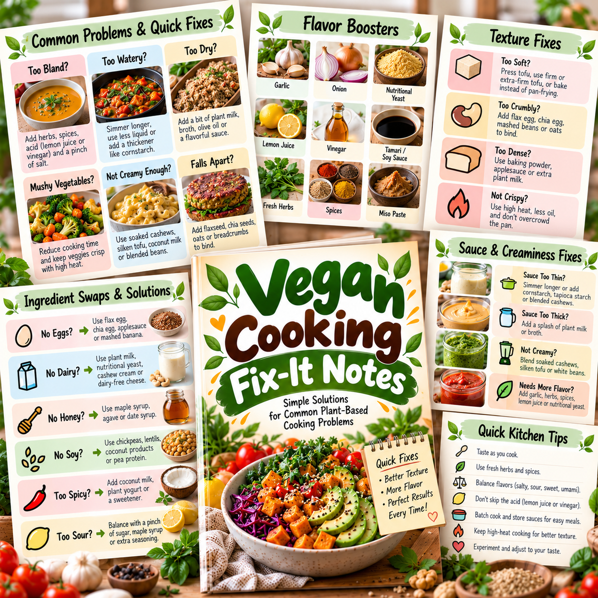 Vegan Cooking Fix-It Notes